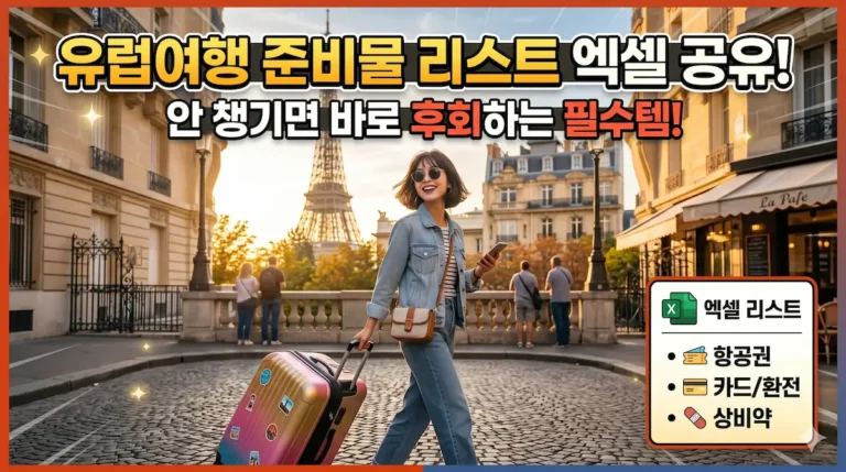 유럽여행준비물