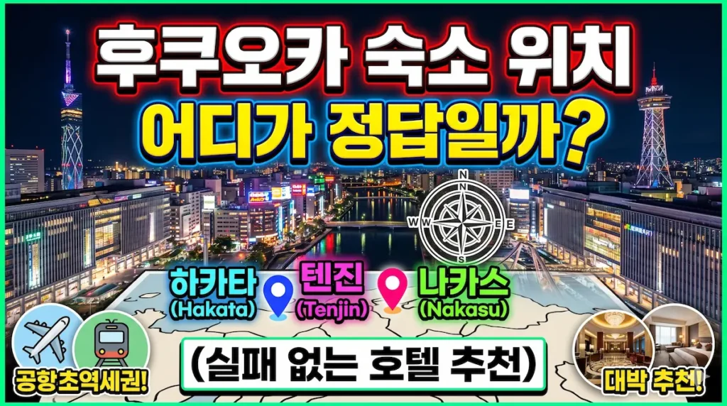 후쿠오카 숙소 위치 추천
