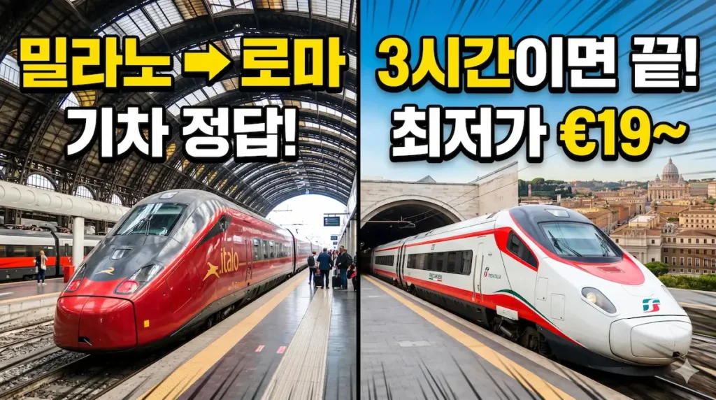 밀라노에서 로마 기차 예약