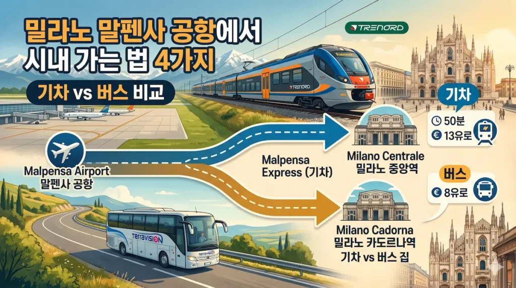 밀라노공항에서시내