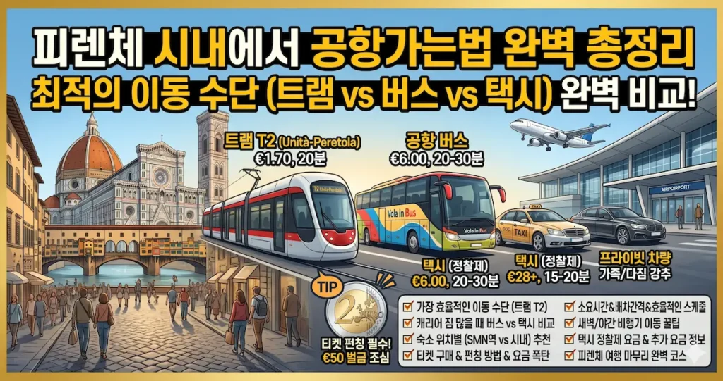 피렌체시내에서 공항